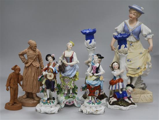 Eight assorted ceramic figures